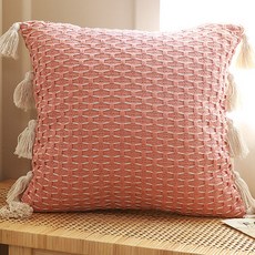 Moment 圖案編織流蘇抱枕 CJ-MA83, 混合色