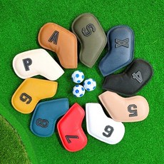 Luxgolf 素色文字貼布高爾夫球桿套組 LXHC018 10入, 多色的