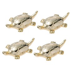 餐桌藝術24K鍍金烏龜餐具架, 單色, 4個