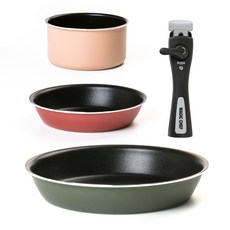 Magic Chef IH電磁爐適用Sellma鍋具4件組, 混色, 湯鍋 18cm+平底鍋 20cm+平底鍋 28cm+手柄