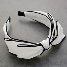 HanNal 聚酯纖維雙蝴蝶結頭巾髮帶