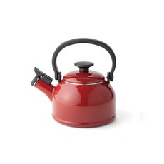 EJIRY 琺瑯笛音茶壺, 1.6L, 酒紅色