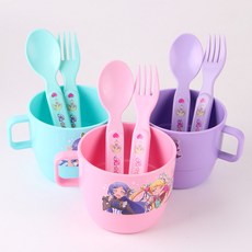 aizoum 閃躍吧星夢印花餐具組, 混色, 3款湯匙+3款杯子+3款叉子