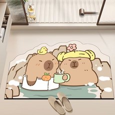 다다랜드 카피바라 빨아쓰는 규조토 발매트, 온천 카피바라