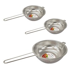 QUEEN SENSE ABM 沖孔單柄瀝水籃 3件組, 混合色