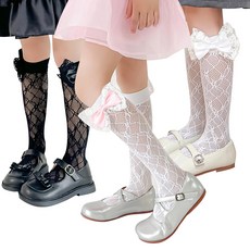 IBboom 女童浪漫蝴蝶結網紗及膝襪3雙組 J04