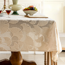 테이아 새로운 가정용 럭셔리 고급 테이블 식탁보, 은행 베이지, 1개, 85 x 85 cm