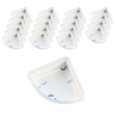 Natural Park PVC防撞護角 20入+雙面膠帶, 白色, 1組