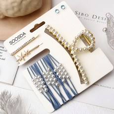 수스다 알찬5종세트구성 귀걸이+머리끈+집게핀+실핀 악세사리