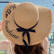 Sunbit 女性流蘇蝴蝶結戲水海灘草帽