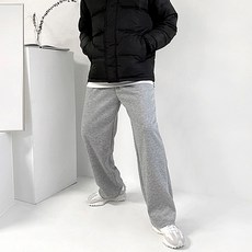 男款刷毛舒適長版寬版保暖褲 刷毛款