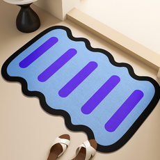 矽藻土浴室腳踏墊, Vivid Blue, 1入