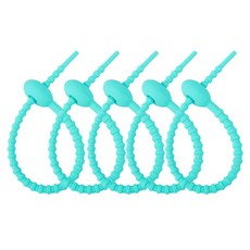 고리타입 케이블타이 180mm, 5개, 민트그린