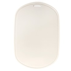 新款矽膠橢圓刻度砧板, 純白色, 1個