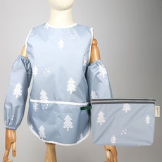 BEBE CHOUETTE 兒童防水無袖圍裙 + 袖套2件 + 收納袋套組