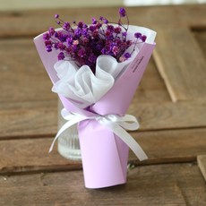 ScentBasket 納骨塔迷你永生花束, 滿天星 紫色