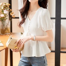 LUNA GIRL 費瑟林V領罩衫 L24SMBL031007