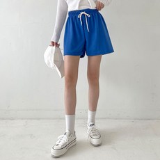 Planday 女款夏季鬆緊帶運動短褲