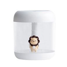 라이온 무선형 미니 가습기 350ml, Secret-HDF, 화이트