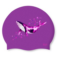SD7 成人用 夢想鯨魚 矽膠泳帽 SGL-CA389, 1紫色(SGL-CA389), 1個
