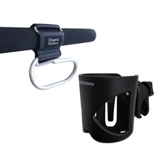 OrganicFactory 孩童推車杯架+掛鉤, 混色, 1組