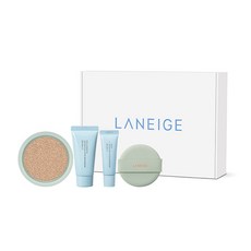 LANEIGE 蘭芝 Neo型塑霧感氣墊粉餅補充蕊 15g+水酷護理水潤洗面乳 30g+水酷護理保濕霜 10ml+氣墊粉撲, 23N(氣墊粉餅), 1組