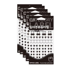 쁘띠팬시 칼라 분류용 눈알 라벨 스티커 20-015, 12개입, 5개