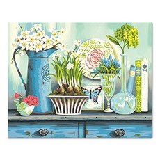 ADICO DIY繪畫藍色廚房和花瓶PH96 50 x 40厘米, 混合顏色