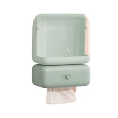 紙巾收納壁掛架, 綠色, 1個