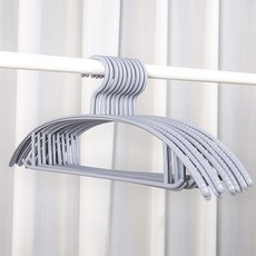 Lala工房 防滑落超薄無痕衣架, 50個, 灰色