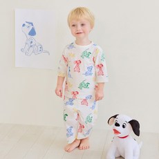 mollimelli friends 迪士尼 101忠狗 粉彩七分袖居家服套裝