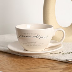 Syracuse CHINA 紐約字母刻字咖啡杯組 320ml, 1套, 海軍藍