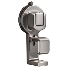 小麥購物 吸盤臉盆掛鉤 L210 100g, 1個, 槍灰色