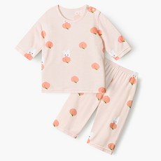 유니프랜드 피치버니 쿨레이온 7부내의 상하의 세트