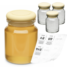 mir Hexa Pantry 矽膠密封調味罐 150ml x 4入 + 香草圓形黃色罐蓋 4入 + 8種調味標籤組, 1套, 調味罐 150ml(4入) + 香草圓形罐蓋(4入) + 8種調味標籤