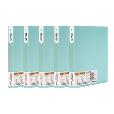 MELLIVE 3孔O型環活頁夾, 5個, 薄荷綠