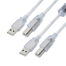 MBF USB 2.0 Type B透明連接線, 2個, 5m