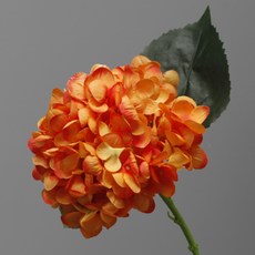 繡球人造花裝飾品 2入, 橘色