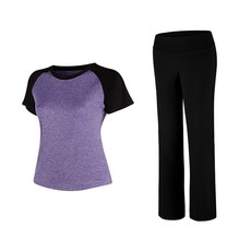 Naya Style女款瑜珈服短袖上衣+直筒褲 2016