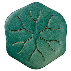 招財揪吉 皮革荷葉-小,手工皮革製作，桌面擺件，增添生活品味, 荷葉, 1入