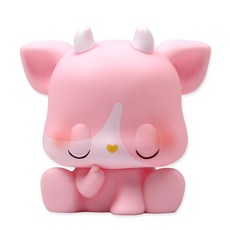 moong9 迷你蘿蔔牛存錢筒, 粉紅牛, 1個