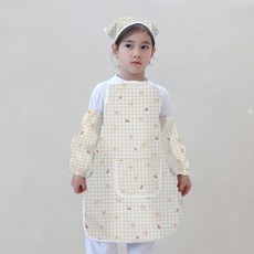 BEBE CHOUETTE 兒童防水圍兜 + 頭巾 + 袖套組