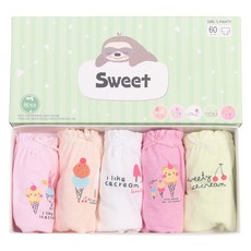 CHARACTOPIA Kids Line 女童款甜蜜三角內褲5件組