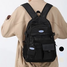 Elsso 學生Post休閒後背包 + 迷你收納包組合, 黑色