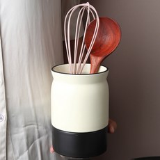 American Road 北歐陶瓷黑白瀝水餐具筒 大號 RK2301, 混色, 1個