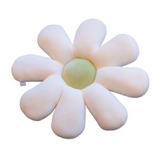 스마트리빙 의자 등쿠션겸용 플라워방석, 베이지