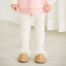 mollimelli 基本款小熊刷毛羅紋內搭褲