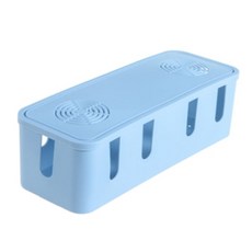 라니마켓 파스텔톤 멀티탭 전선 정리함, 1개, 블루