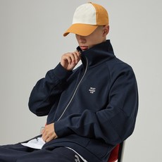 PROJECT M 休閒雙針織翻領拉鍊夾克