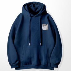 Le'GEN HOMME Overfit 特殊棉質迷你狗刺繡連帽衫 LNHD274IN